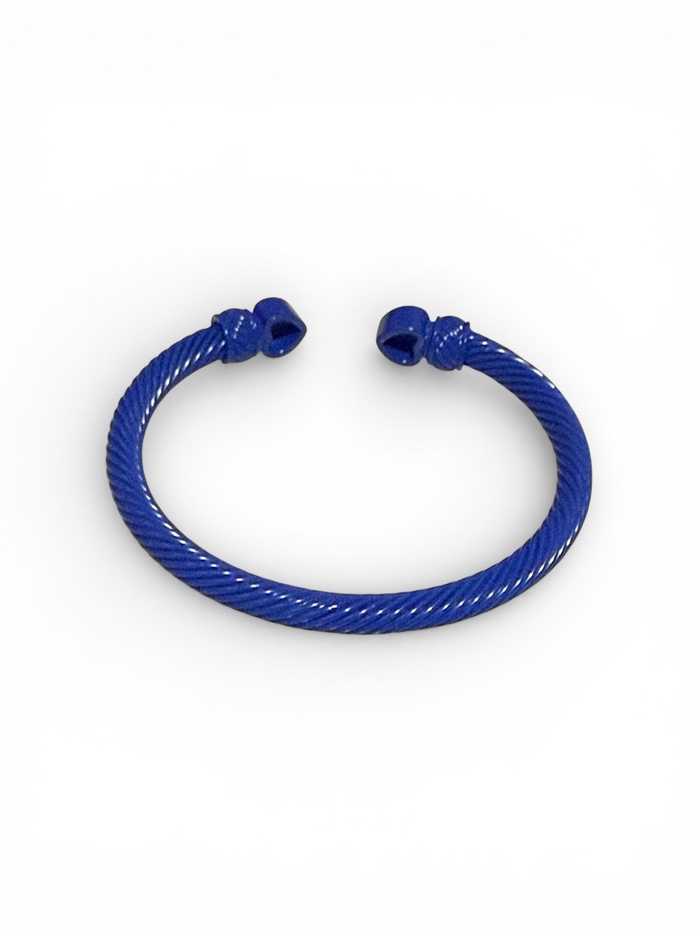 Plunder Cobalt Blue Twisted Cable Open Cuff Bracelet New